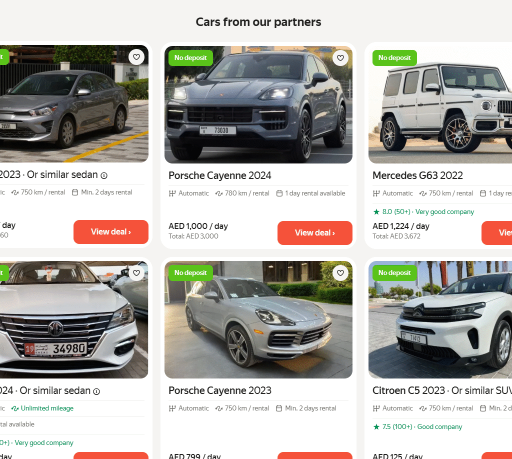 Top Trending Car Models you can simply Rent In Yango Drive