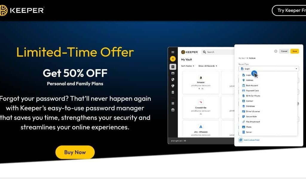 get 50% OFF with keeper security 2025